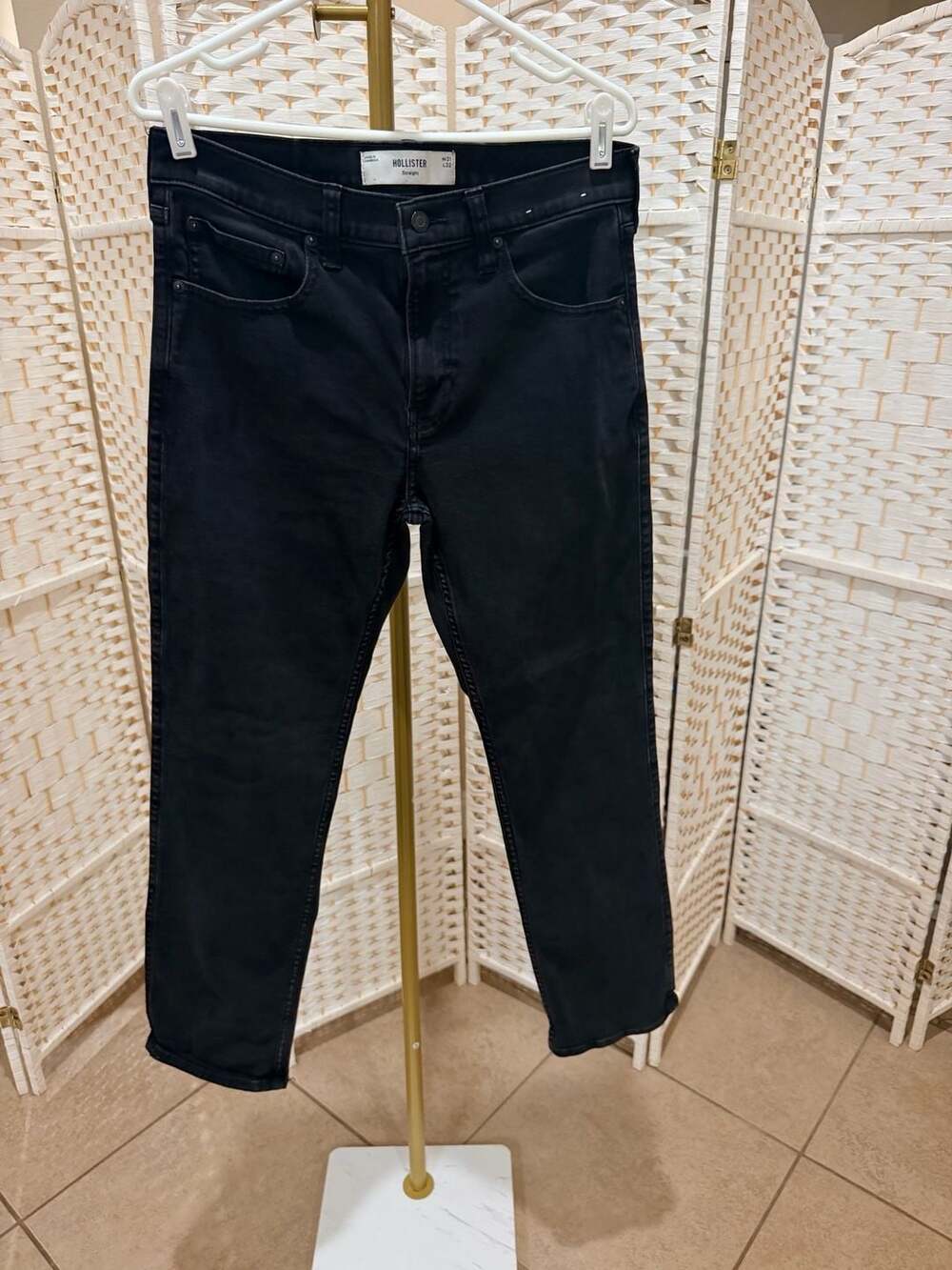 Hollister Straight Size W31 L32 Black Denim Jeans
